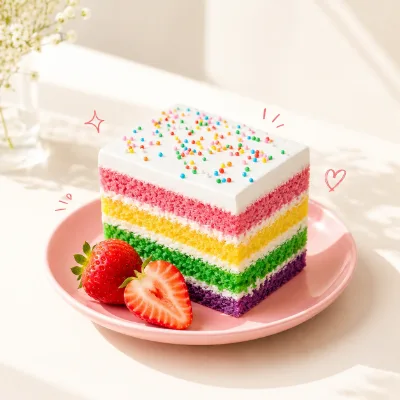 Rainbow Slice Cake